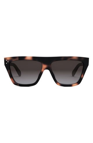 Bold 3 Dots 58mm Flat Top Sunglasses