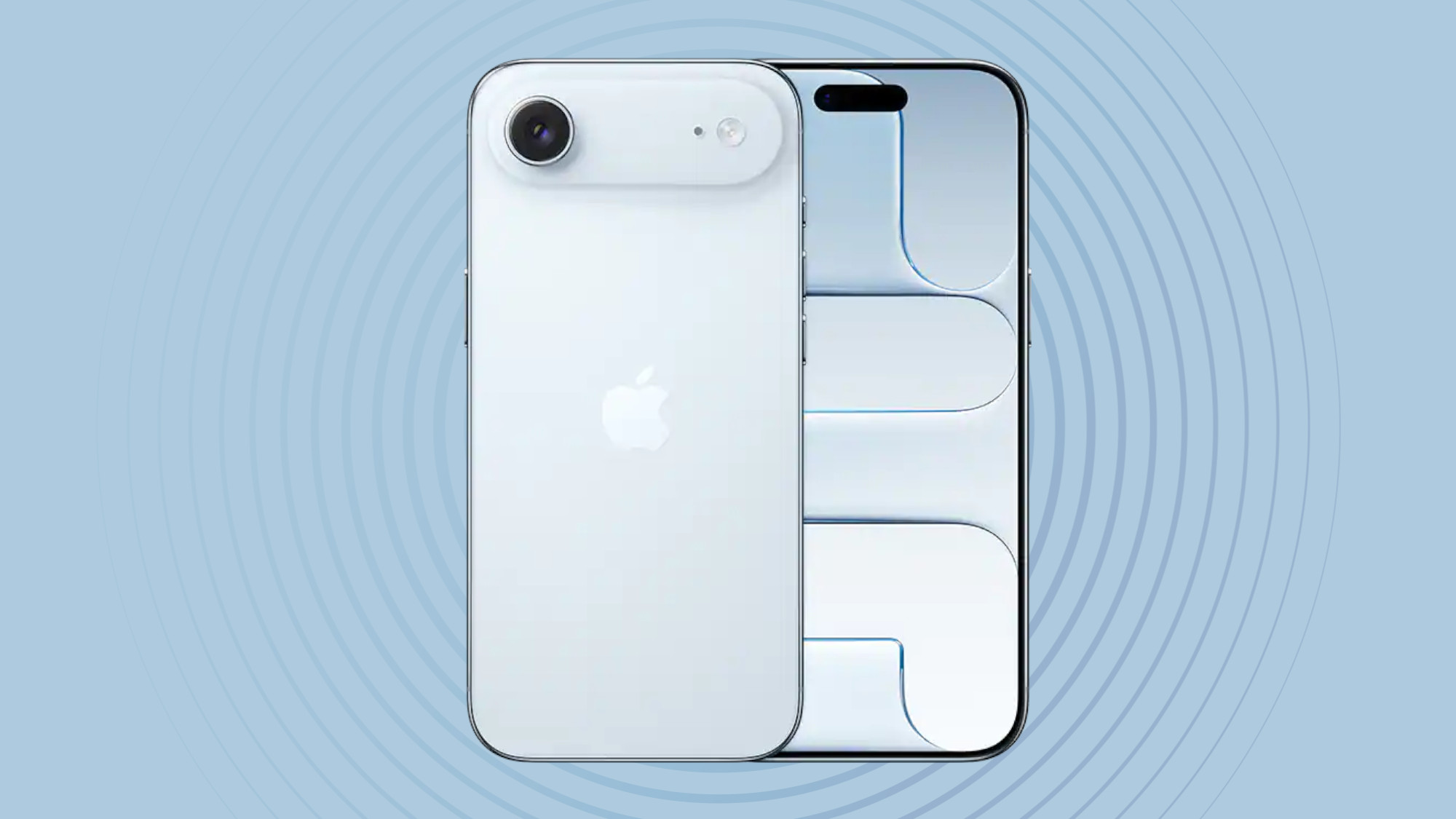 Apple iPhone Air on blue background