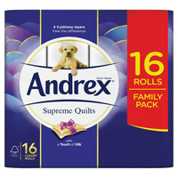 Andrex Supreme Quilts Toilet Tissue 16 Rolls | £9.25 at Sainsbury's