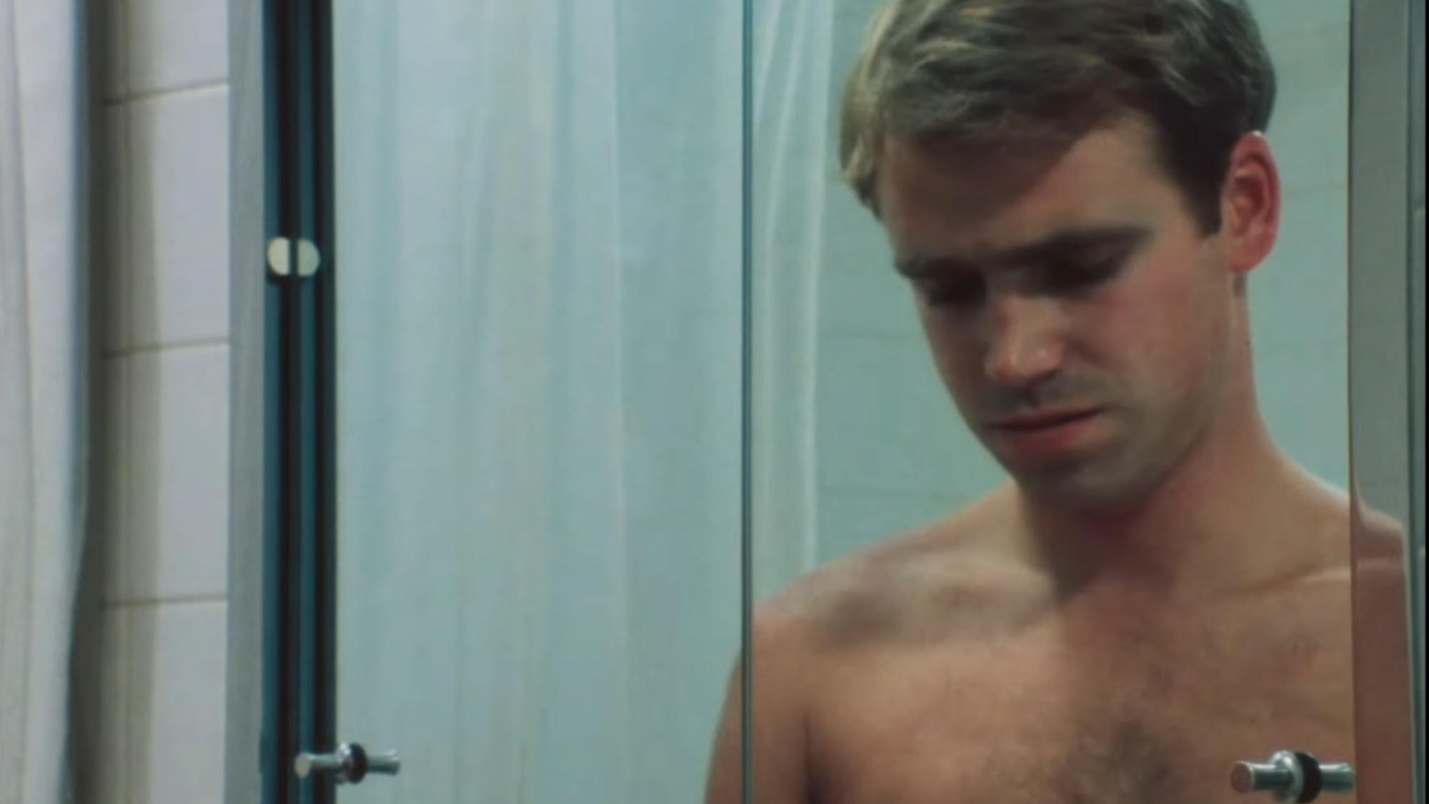 Peter Bernuth getting ready to shave in The Big Shave