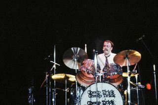 Bun E Carlos at Nippon Budokan, Tokyo, April 1978