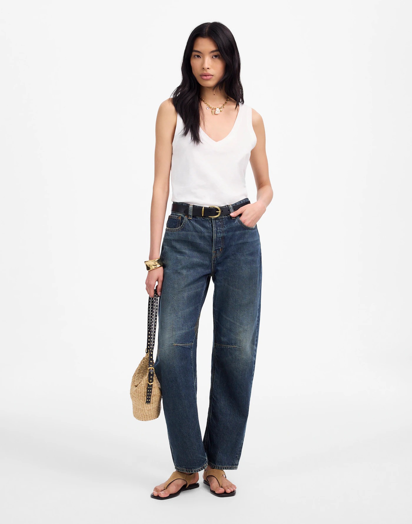Madewell, The Darted Barrel-Leg Jean