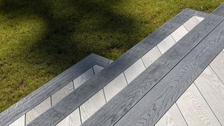 Millboard decking with grain