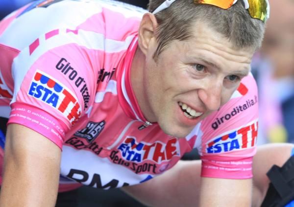 Ryder Hesjedal (Garmin-Barracuda) was exhausted at the finish.