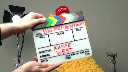 Kanye West tries out for Big Bird
