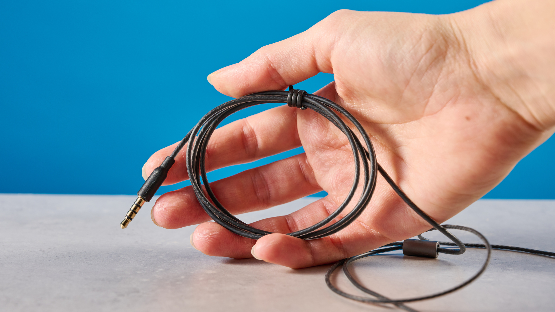 Gadhouse Wesley Headphones, wired headphones photographed in front of a blue background