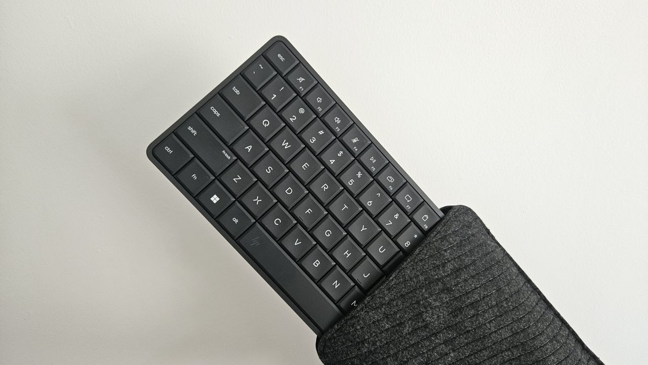 The HP EliteBoard G1a on a desk