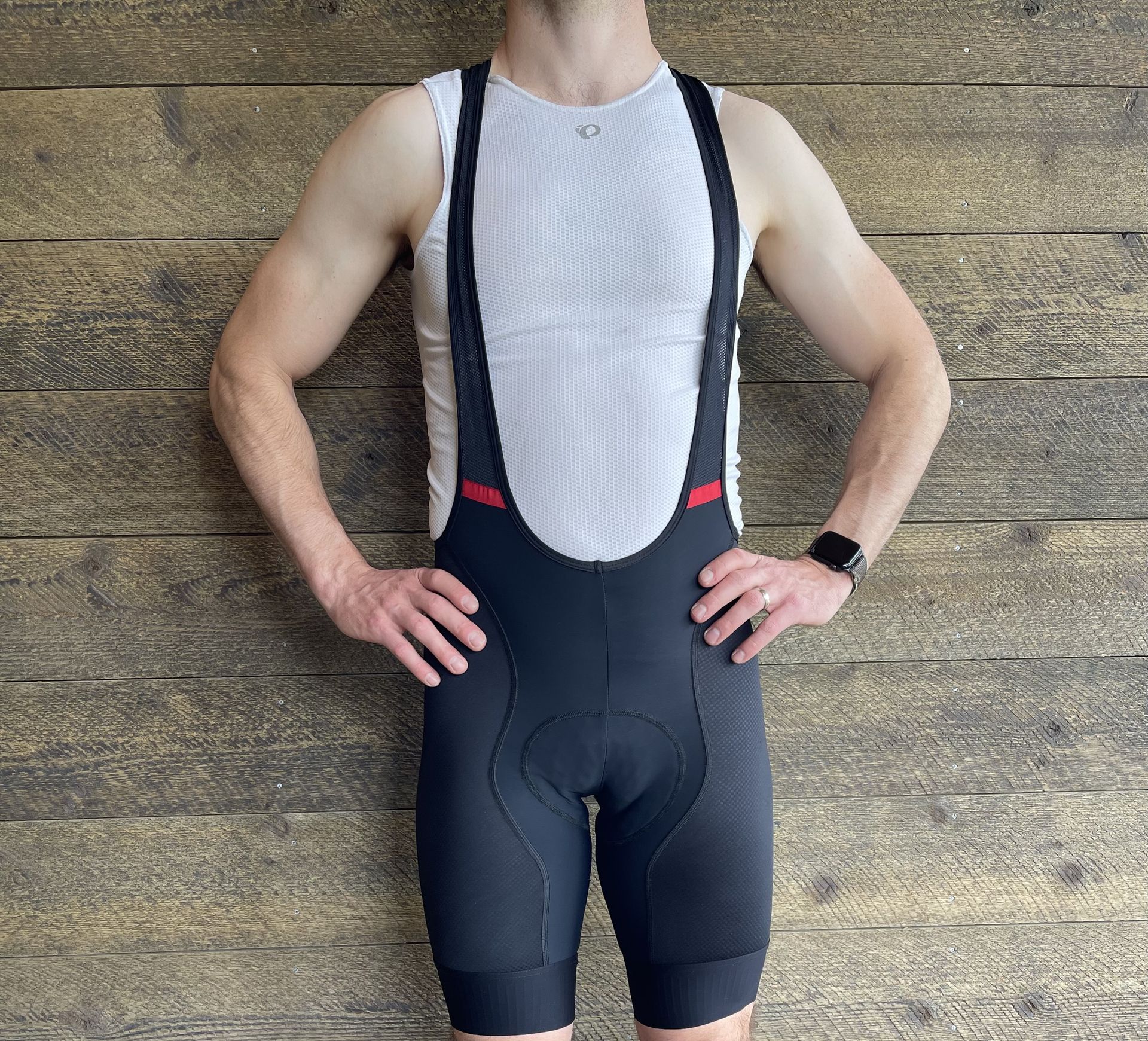 Model wears Castelli Competizione Bib Shorts