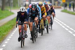 Niamh Fisher-Black leads the break at Amstel Gold Ladies 2023