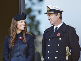 Kate Middleton and Tim Lawrence at the Remembrance Service at The Cenotaph in London