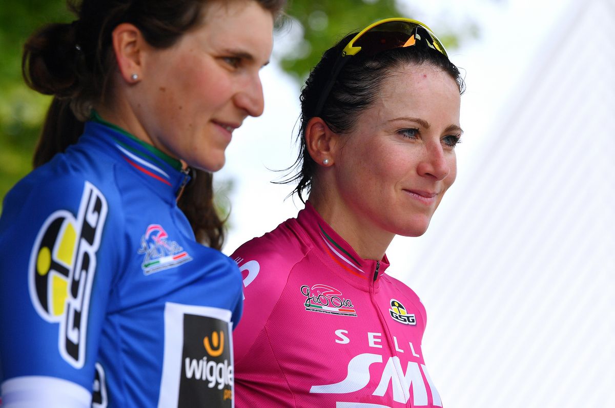 Annemiek Van Vleuten on the podium