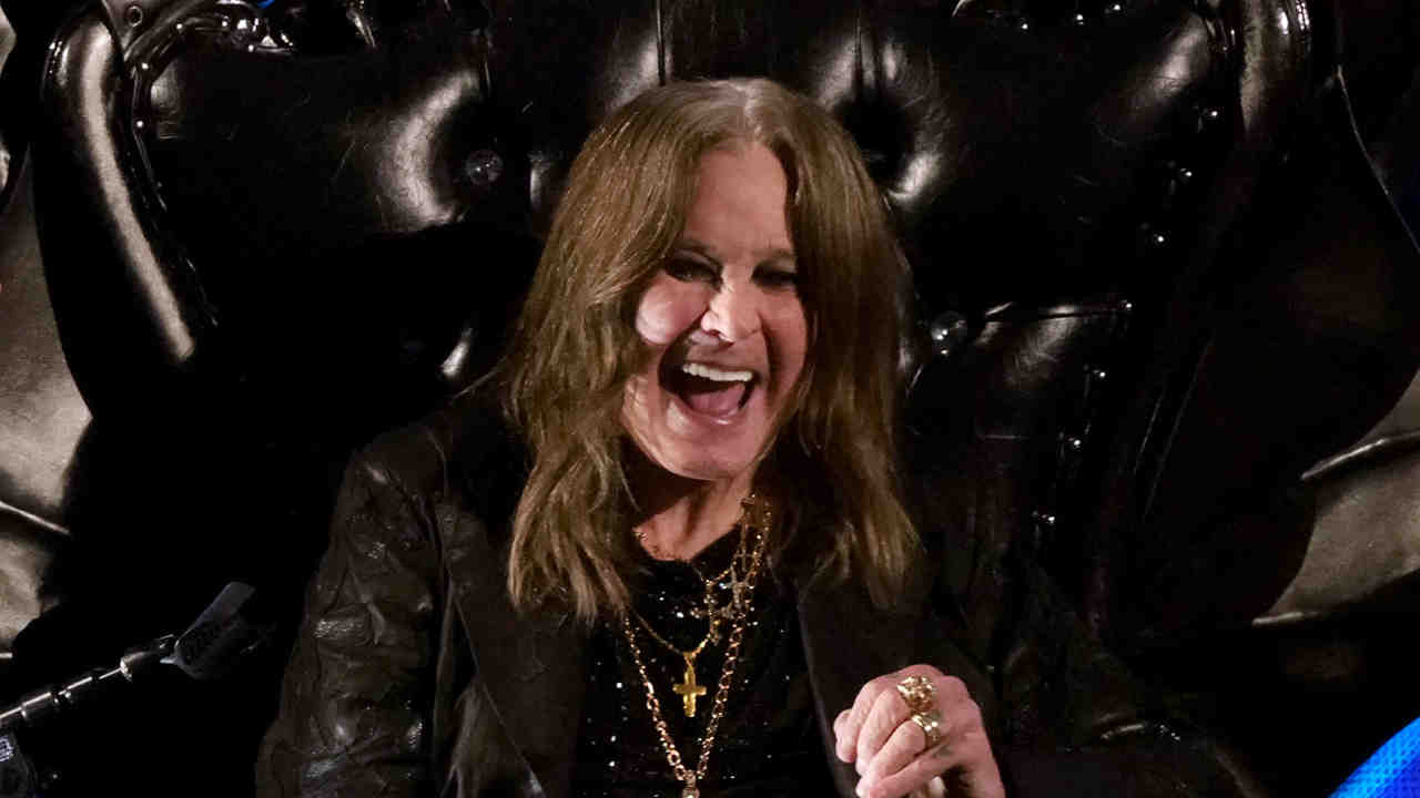 Ozzy Osbourne onstage at the 2024 Rock And Roll Hall of Fame awards