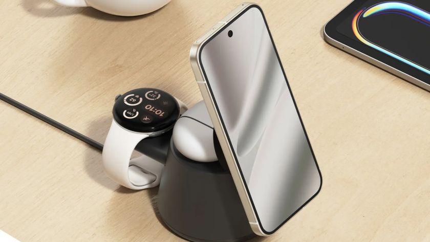 The Belkin 3-in-1 modular charging dock shown off at CES. 