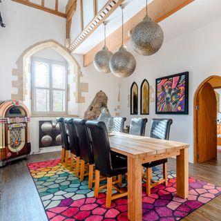 wooden dining room