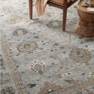 A blue patterned rug from Magnolia