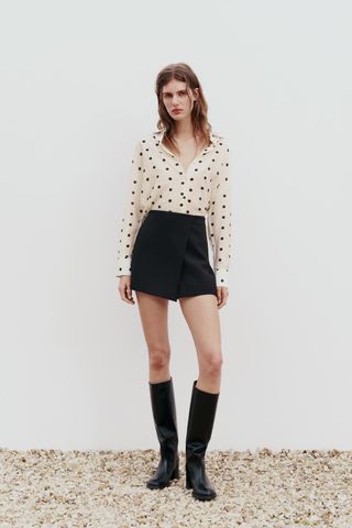 Zara, Polka Dot Print Shirt