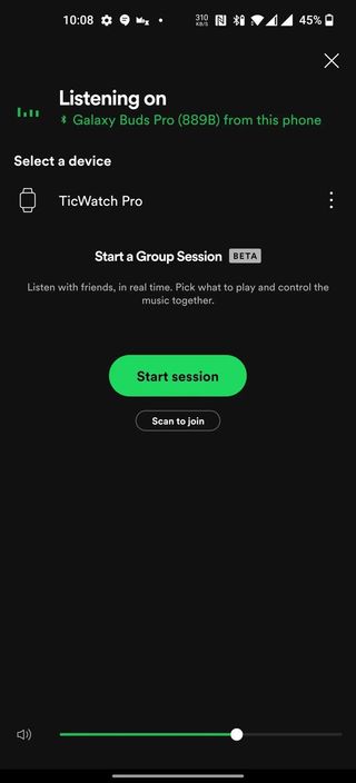 Spotify App Listening On Wear OS