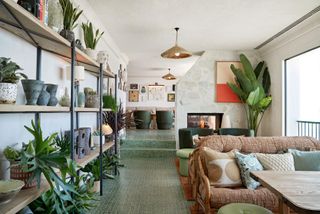 lounge area in the Little Beach House Barcelona Spain