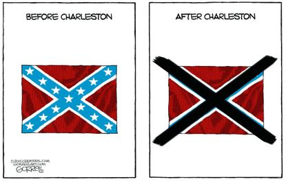 Editorial cartoon U.S. Charleston Confederate Flag