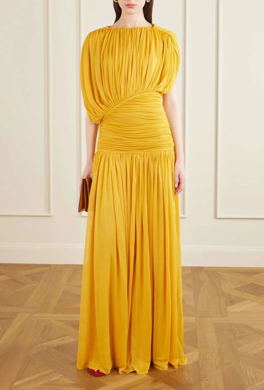 TOVE, Gathered Chiffon Gown