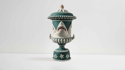 brightly coloured AI generated stoneware