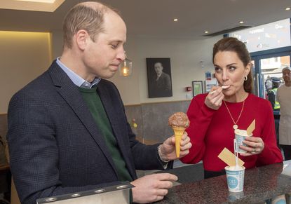 The Duke and Duchess of Cambridge visited Joe’s Ice Cream Parlour in the Mumbles Swansea