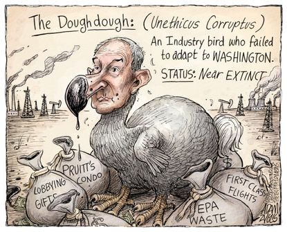 Political cartoon U.S. Scott Pruitt EPA dodo bird extinct