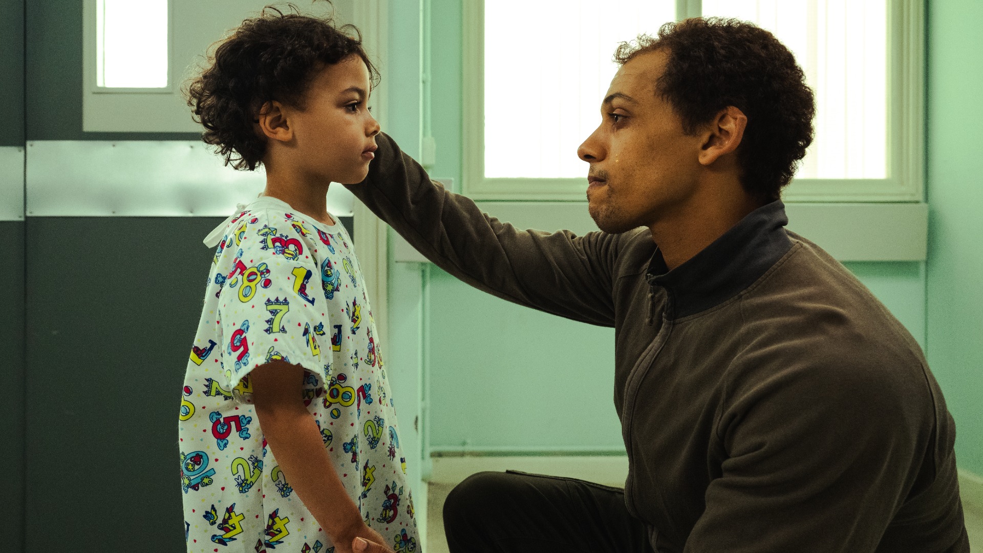 Jahsaiah Williams as Alex Hanscombe, Jordan Bolger as Andr&eacute; Hanscombe, in The Witness