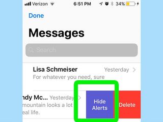 Muting conversations in Messages