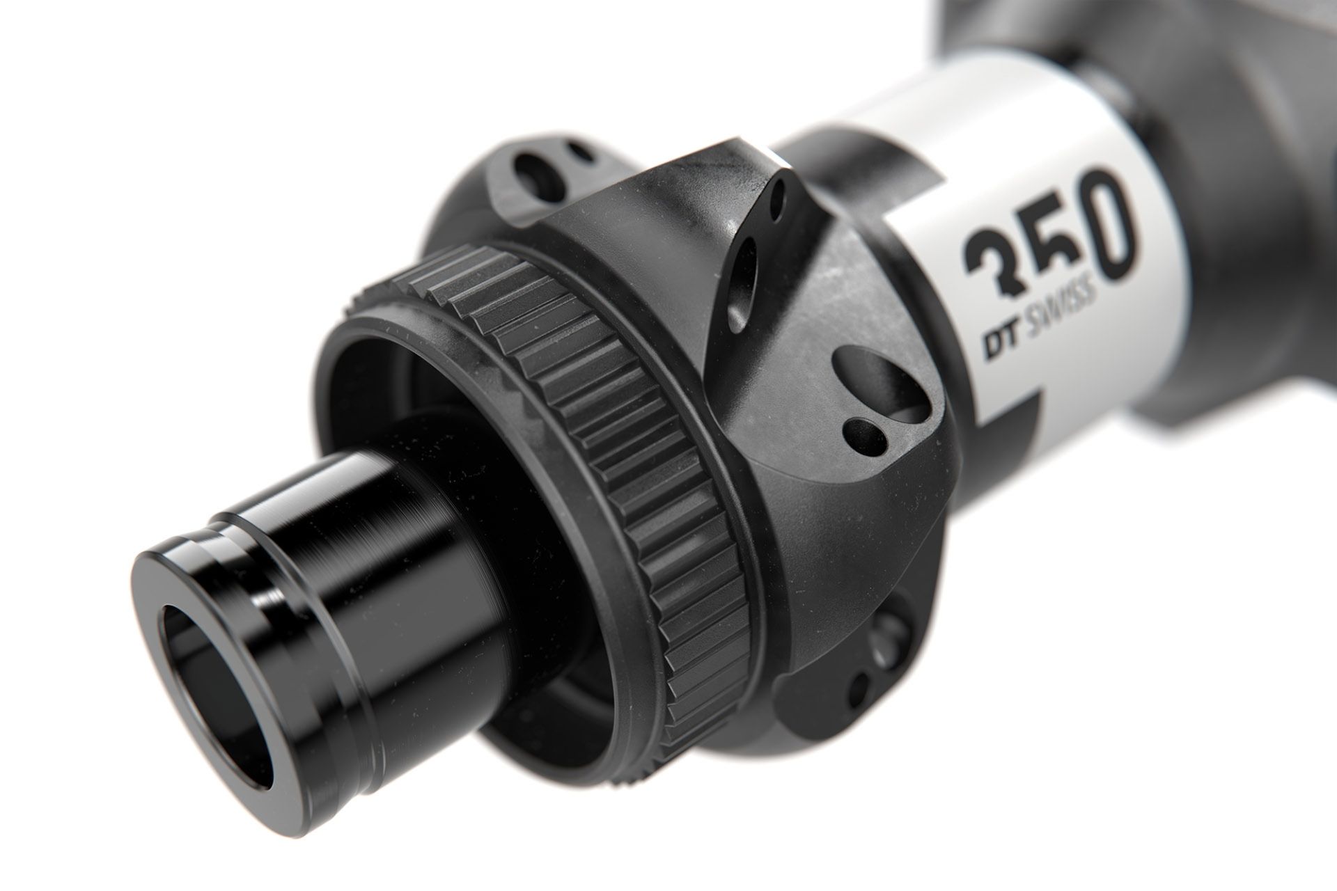 Images shows detail of DT Swiss 350 straightpull hub