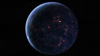 artist depiction of dark planet
