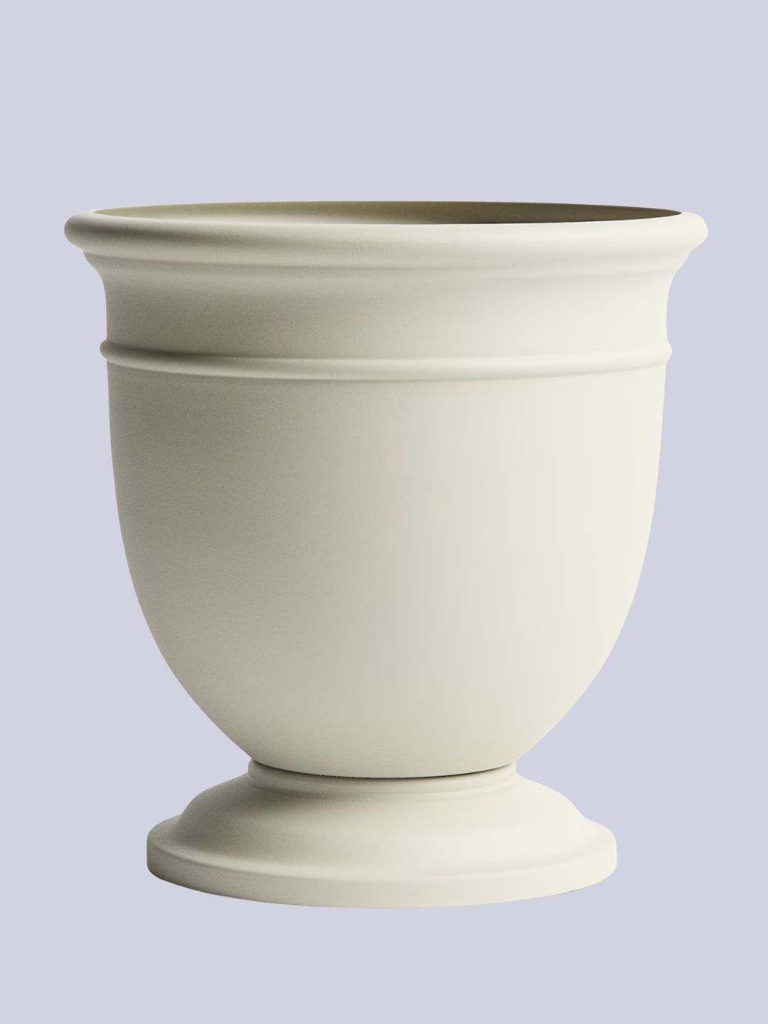 A lArge light greige metal plant pot from H&amp;amp;M