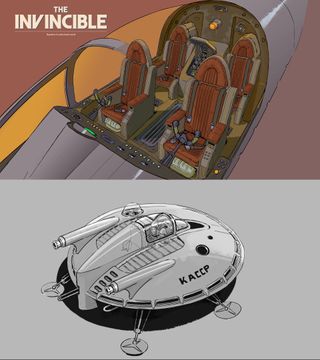 Making The Invincible; a 1950s style flying saucer design