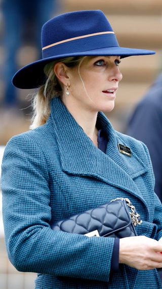 Zara Tindall attends day 2 of the November Meeting at Cheltenham Racecourse