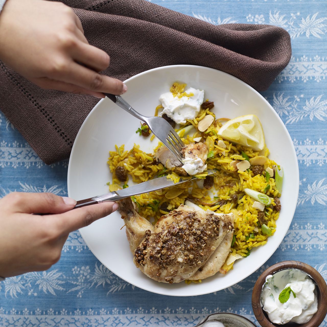 Coriander Chicken With Pilau Rice