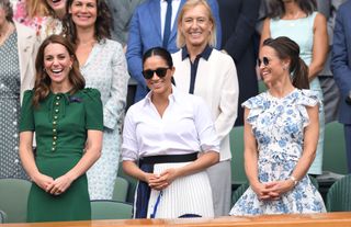 Kate Middleton with Pippa Middleton and Meghan Markle