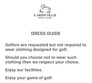 relax golf's dress code