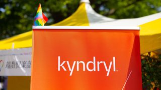 Information technology infrastructure provider Kyndryl (USA) booth at Tokyo Rainbow Parade 2023