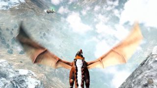Light No Fire dragon mount soaring over mountains