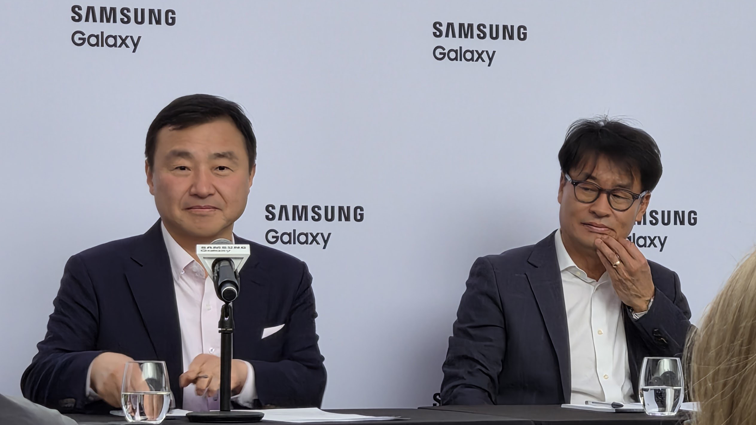 Samsung CEO, TM Roh, pictured left in a round table interview following the Galaxy Unpacked summer 2026 event