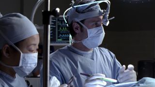 Derek and Cristina operating on Grey's