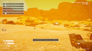 Looking out at a barren planet in The Planet Crafter.