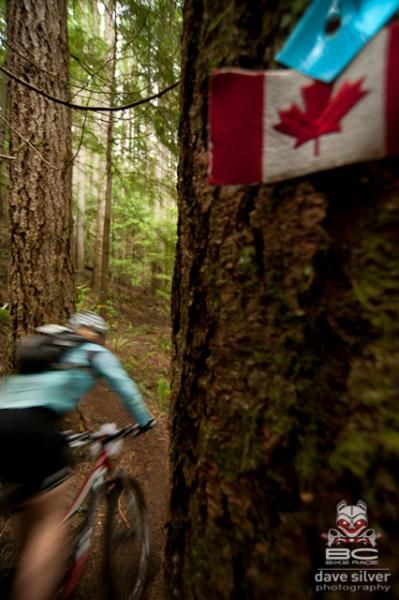 There were reminders everywhere that it was Canada Day during stage 5 of the BC Bike Race.