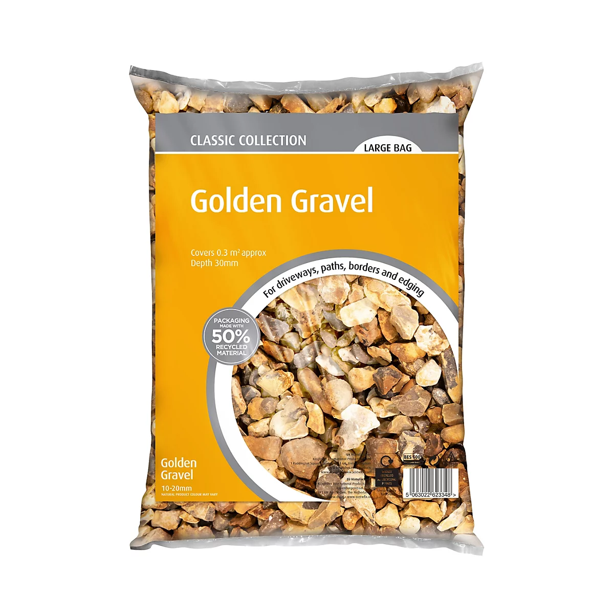 B&amp;amp;Q, 10-20mm Gravel, Large Bag 0.3m&amp;sup2;