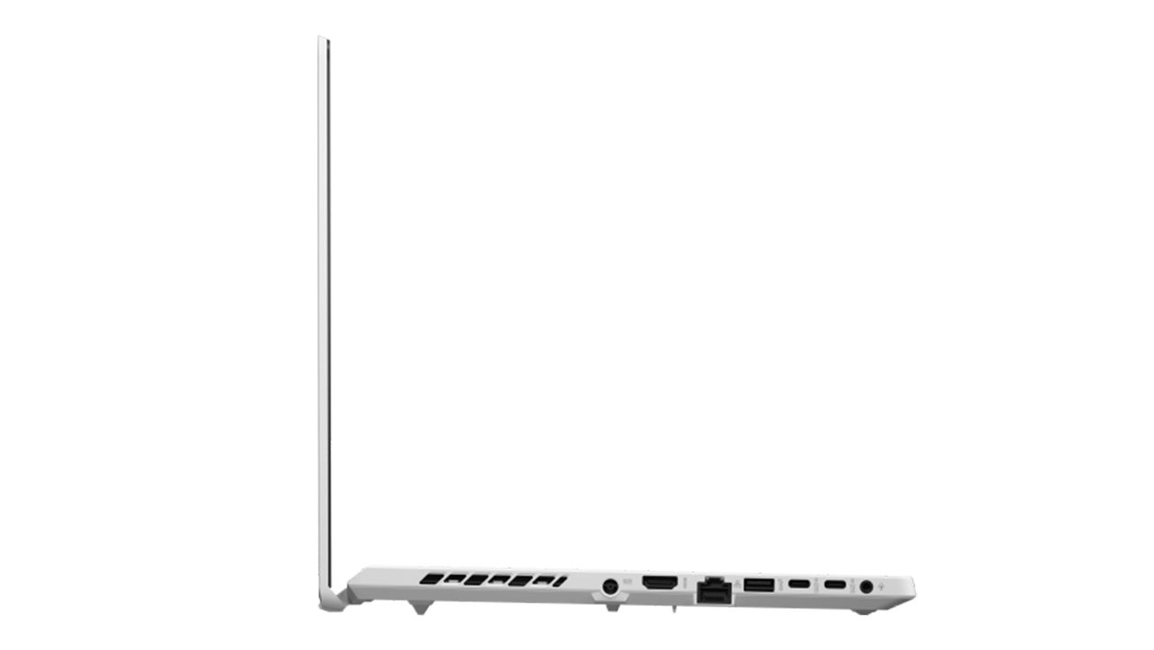 Asus ROG G15 gaming laptop from various angles on a grey background