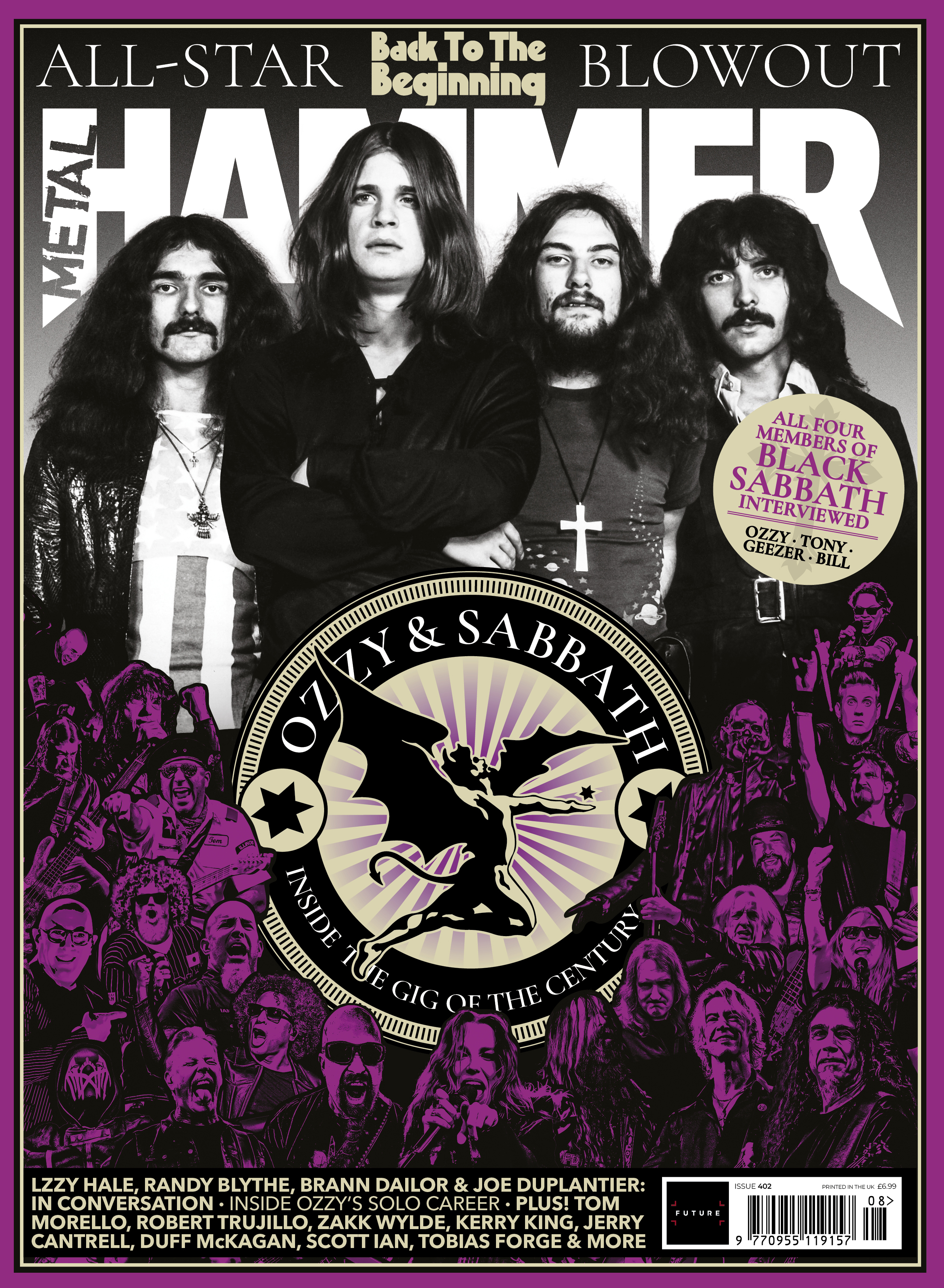 Black Sabbath on the cover of Metal Hammer issue 402