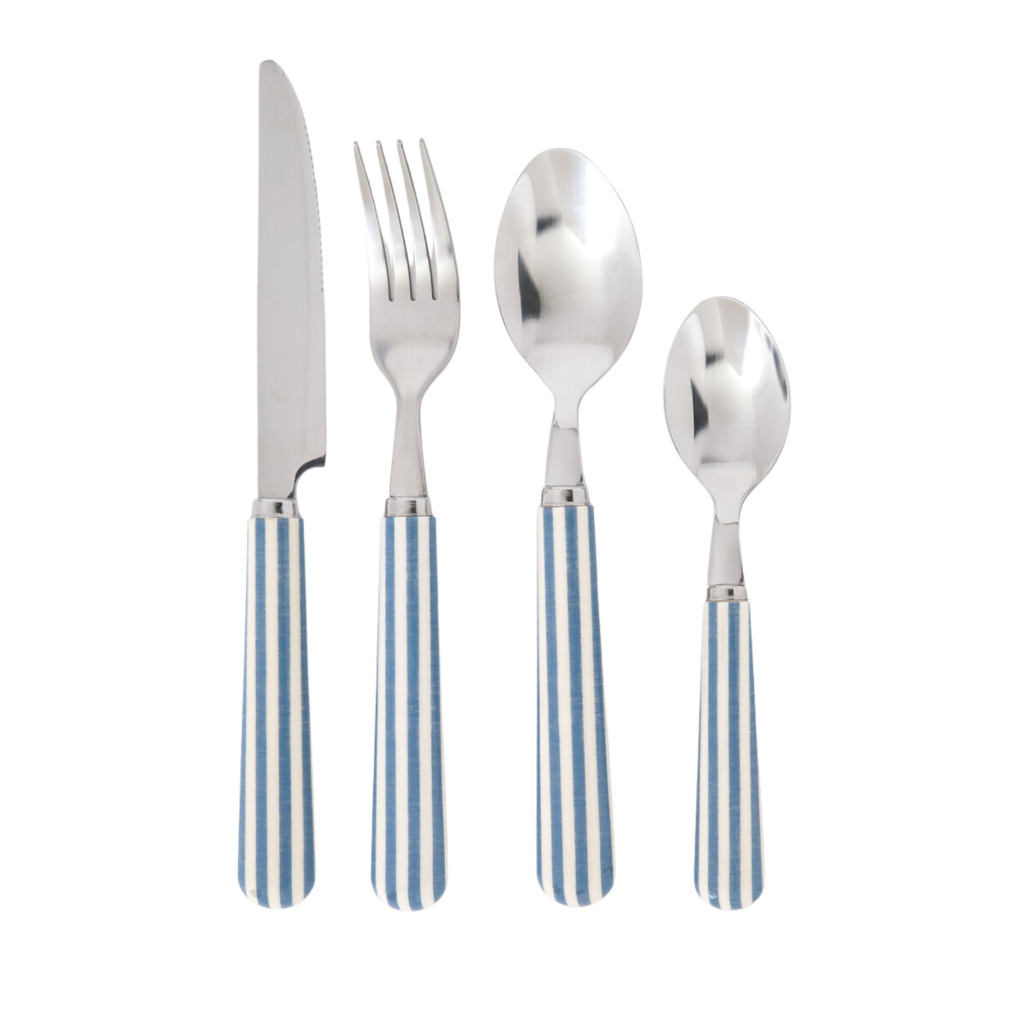 La Redoute, Leela 16-Piece Cutlery Set with Striped Handles