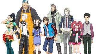 best Nintendo DS games: A group shot of all characters of Nine Hours, Nine Persons, Nine Doors