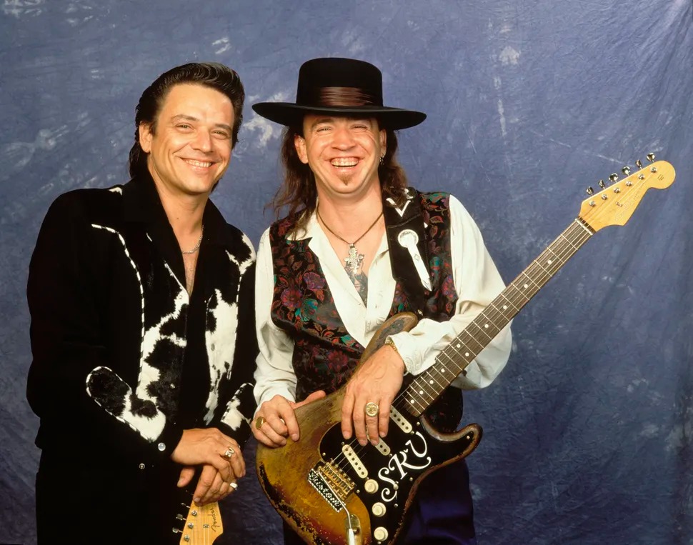 Stevie Ray Vaughan with brother Jimmie