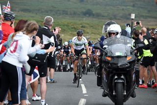 Mark McNally on Haytor, Tour of Britain 2014 stage five